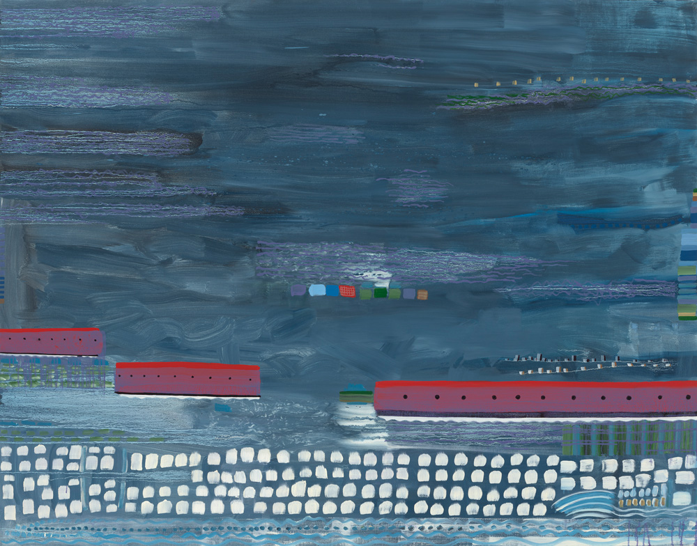 The Hudson (Three Barges)