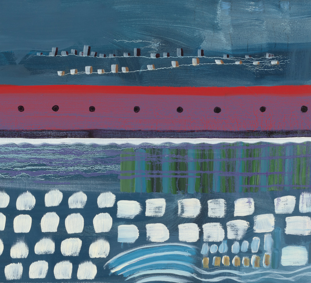 The Hudson (Three Barges) (detail)